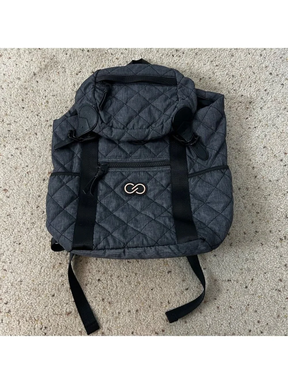 Calia Carrie Underwood Grey Quilted Backpack Bag‎ Everyday Travel Gym